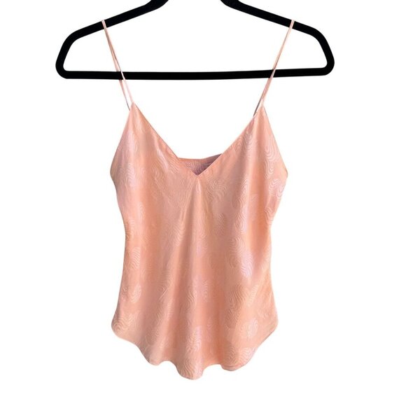 Victorias Secret Vintage Silk Peach Texture Swirl Lingerie Camisole Babydoll Top - Picture 1 of 7
